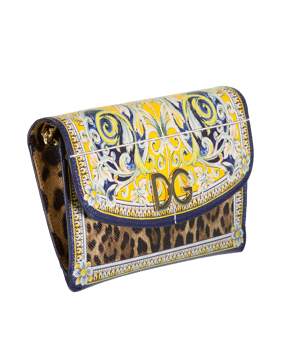 DOLCE & GABBANA-Maiolica And Leopard Print Wallet-MAIOLICA