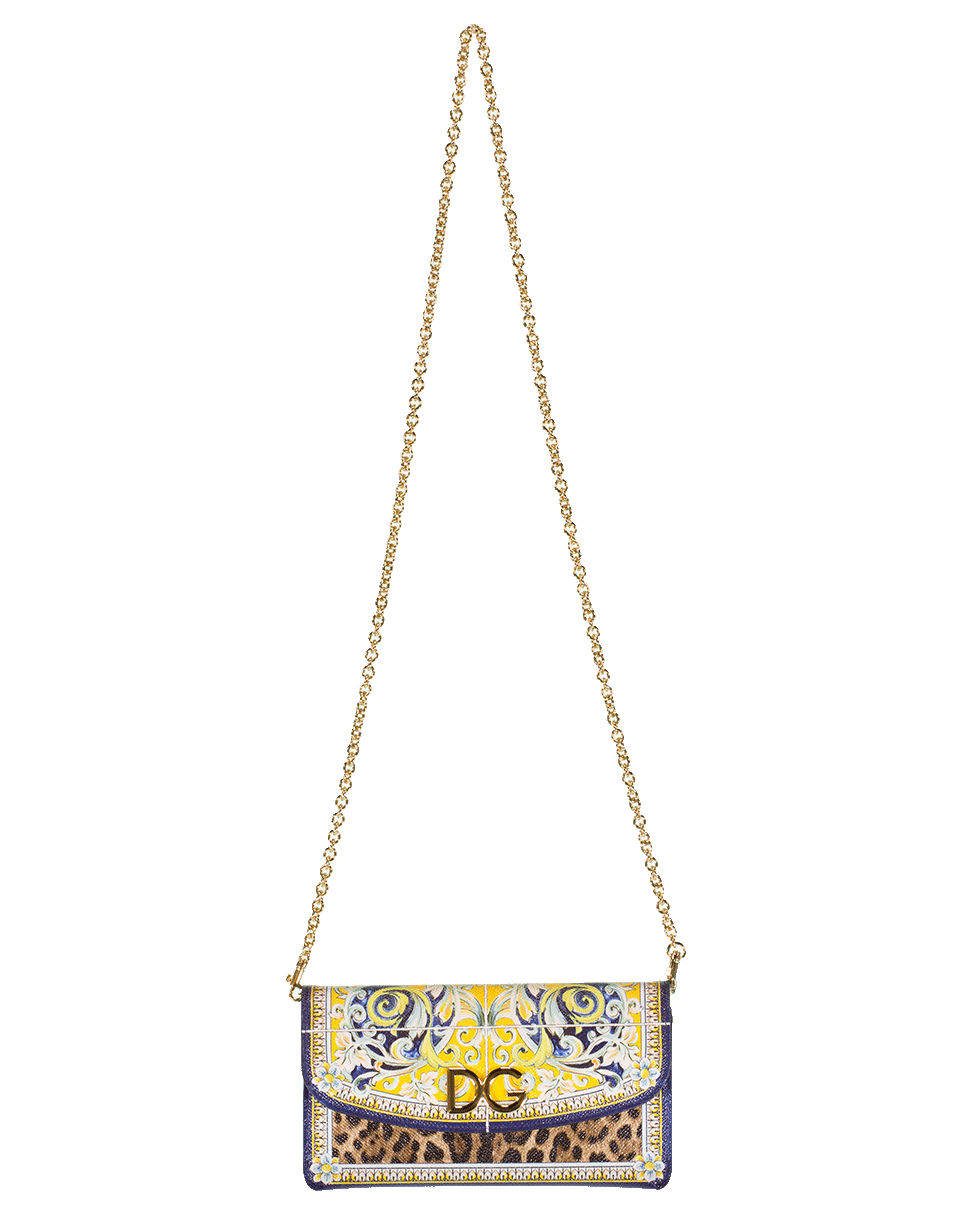 DOLCE & GABBANA-Maiolica And Leopard Print Wallet-MAIOLICA