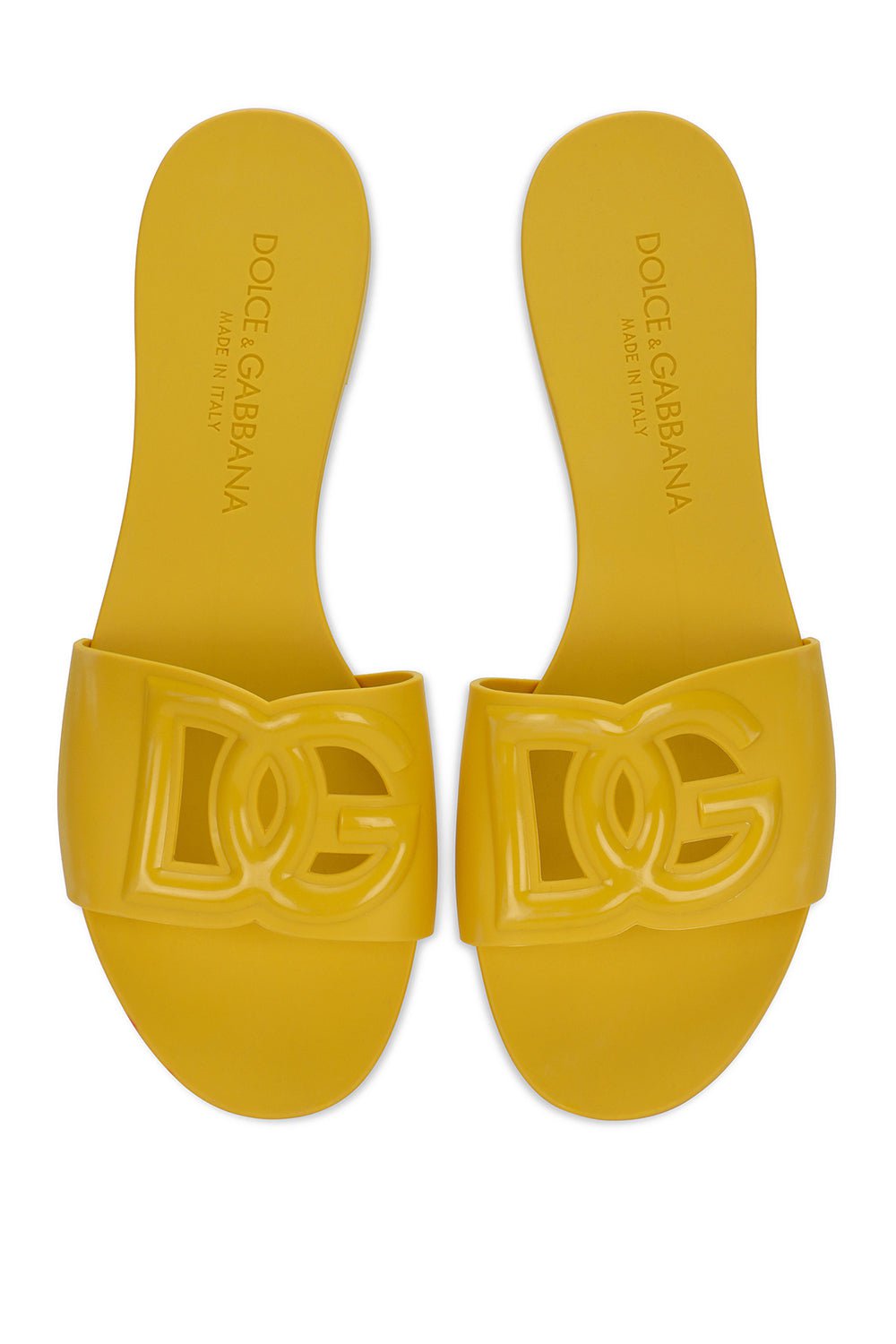 DOLCE & GABBANA-Beachwear Sliders - Giallo-