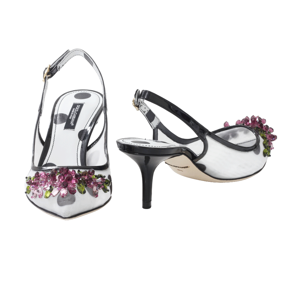 DOLCE & GABBANA-Slingback With Jewels-