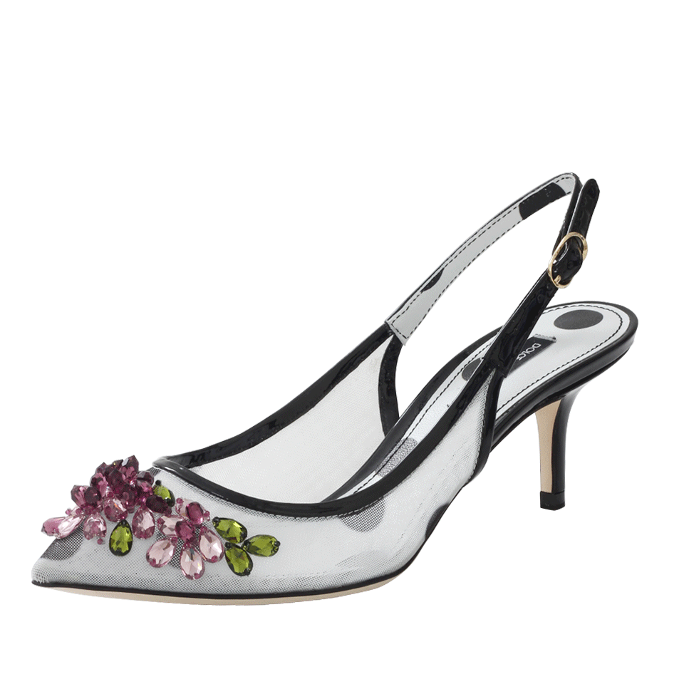 DOLCE & GABBANA-Slingback With Jewels-