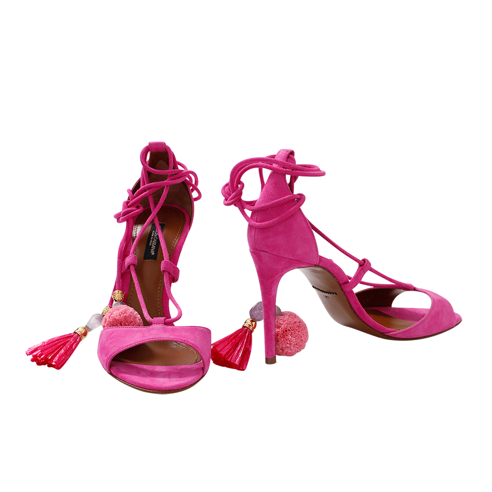 DOLCE & GABBANA-Wrap Open Toe D'Orsay-