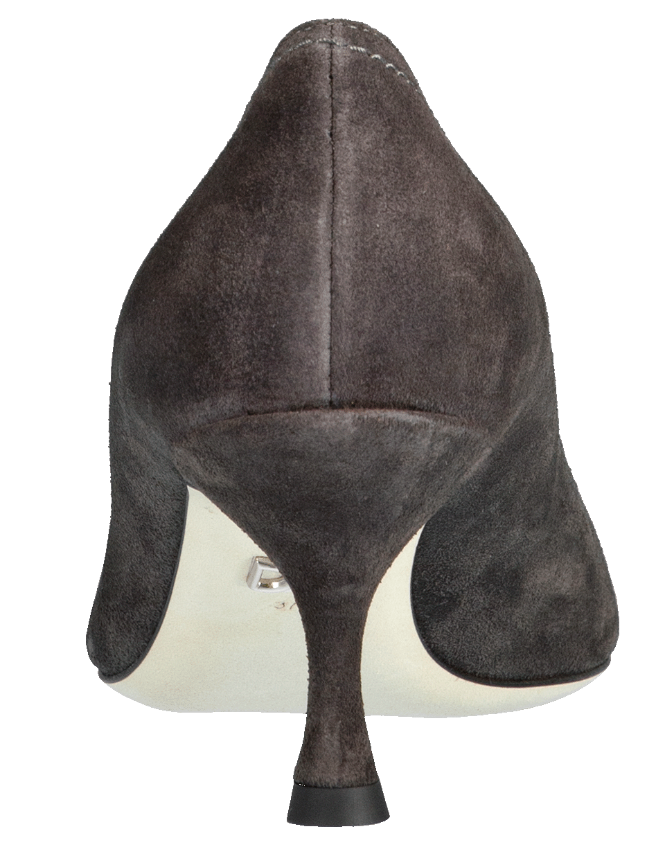 DOLCE & GABBANA-Jewel Logo Suede Pump-