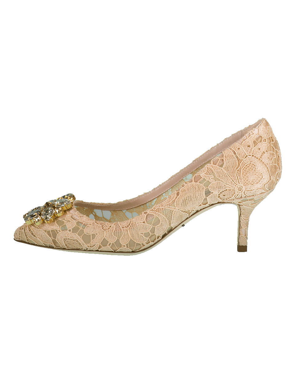 DOLCE & GABBANA-Crystal Toe Rainbow Lace Pump-