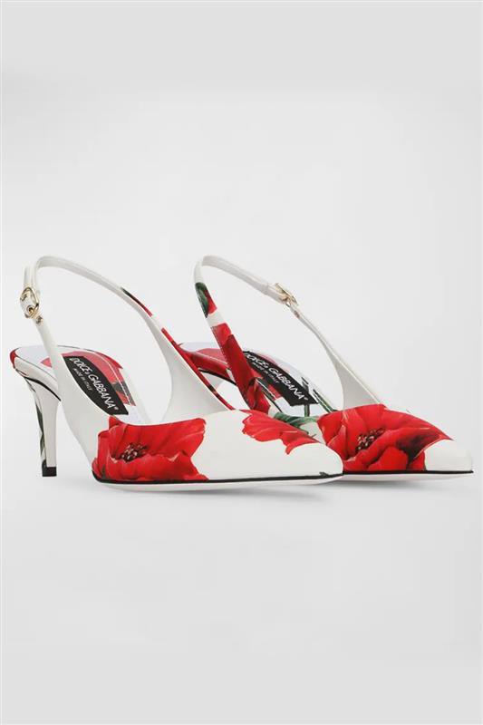 DOLCE & GABBANA-Papveri Slingback-