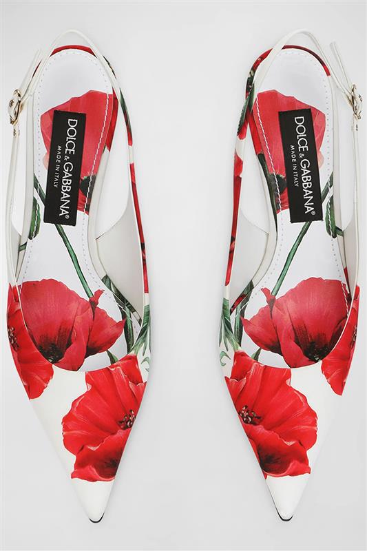 DOLCE & GABBANA-Papveri Slingback-