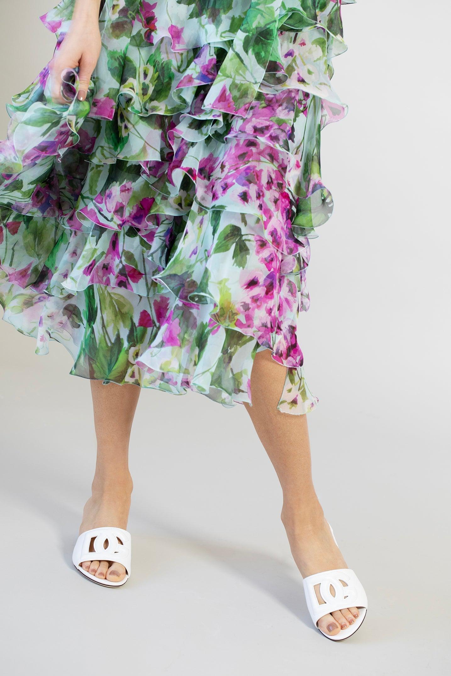 DOLCE & GABBANA-DG Logo Cutout Mules-