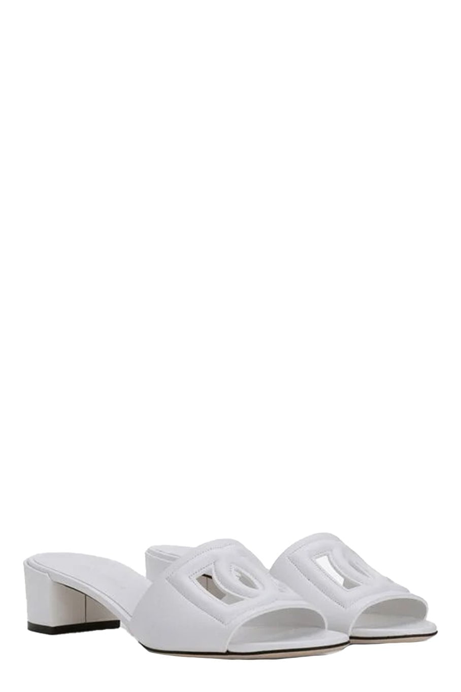 DOLCE & GABBANA-DG Logo Cutout Mules-