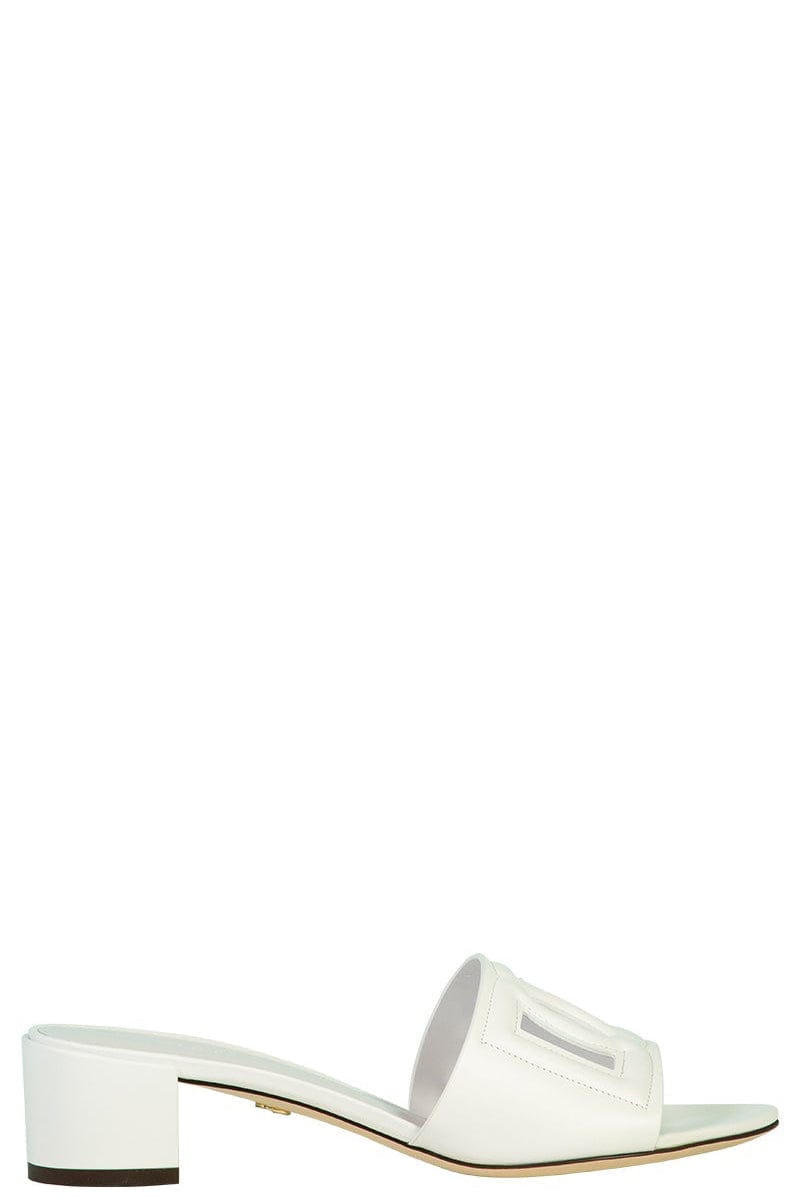 DOLCE & GABBANA-DG Logo Cutout Mules-
