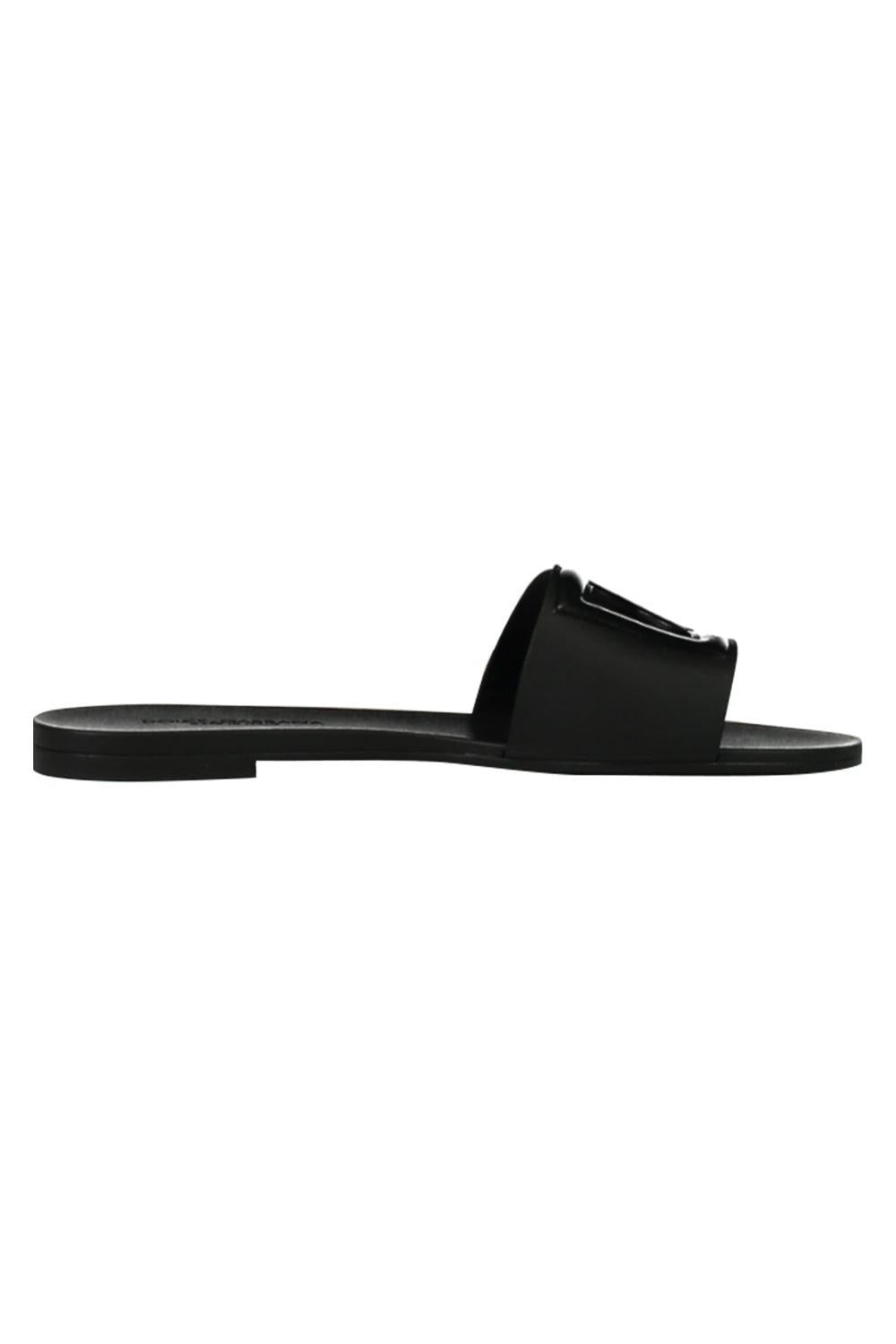 DG Logo Slide Sandal - Black-BLACK-35-SHOESANDAL-DOLCE & GABBANA