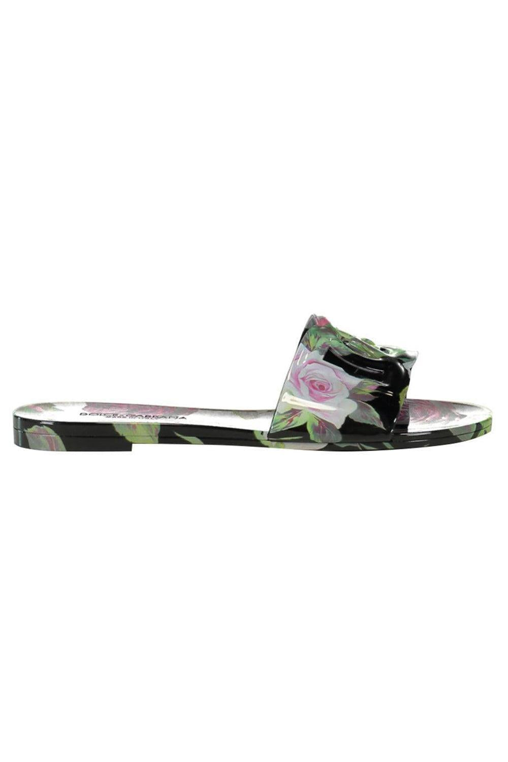 Beachwear Sliders - Black Floral-BLACK FLORAL-37-SHOESANDAL-DOLCE & GABBANA