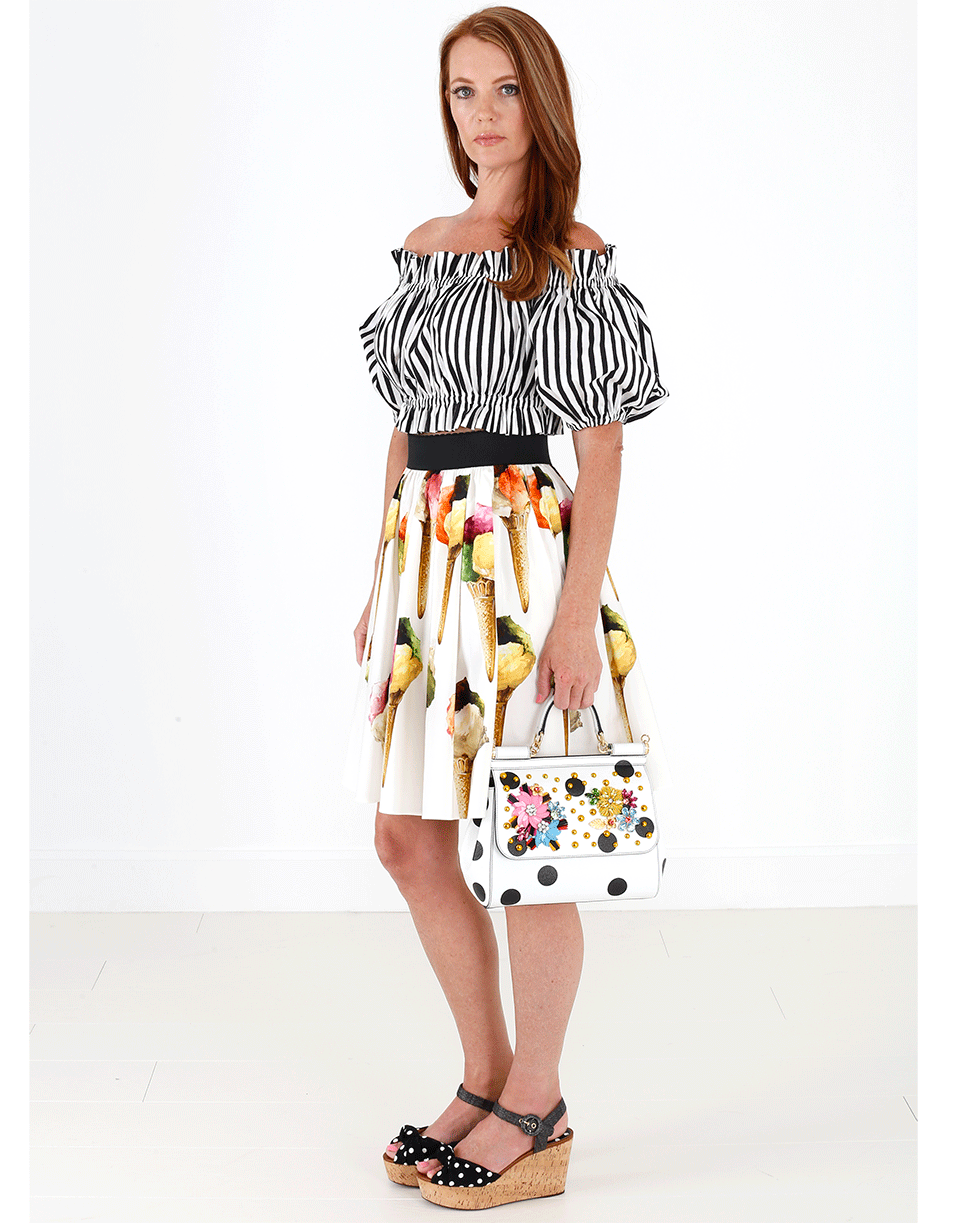 DOLCE & GABBANA-Polka Dot Cork Wedge-