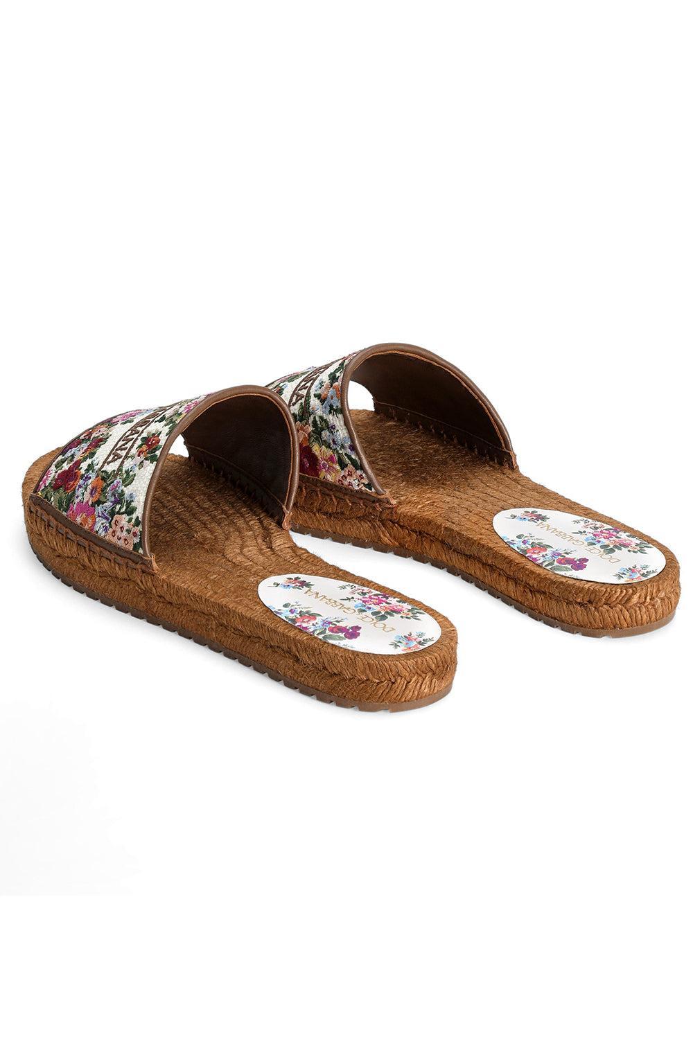 Embroidered Espadrille Slide-FLORAL-36-SHOESANDAL-DOLCE & GABBANA