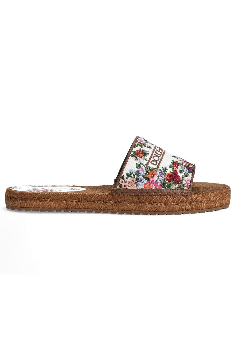 Embroidered Espadrille Slide-FLORAL-36-SHOESANDAL-DOLCE & GABBANA
