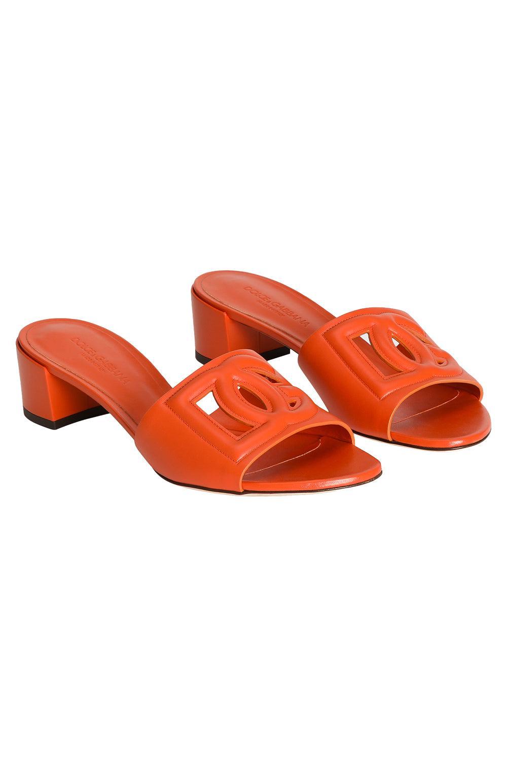 DG Logo Mule 40 - Orange-ORANGE-36-SHOESANDAL-DOLCE & GABBANA