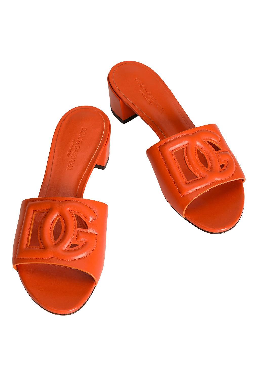 DG Logo Mule 40 - Orange-ORANGE-36-SHOESANDAL-DOLCE & GABBANA