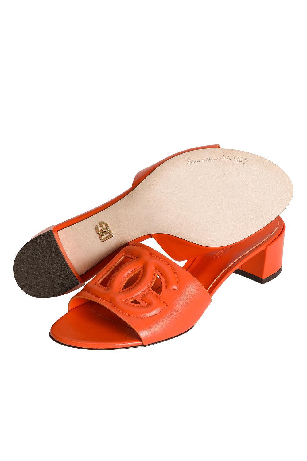 DG Logo Mule 40 - Orange-ORANGE-36-SHOESANDAL-DOLCE & GABBANA