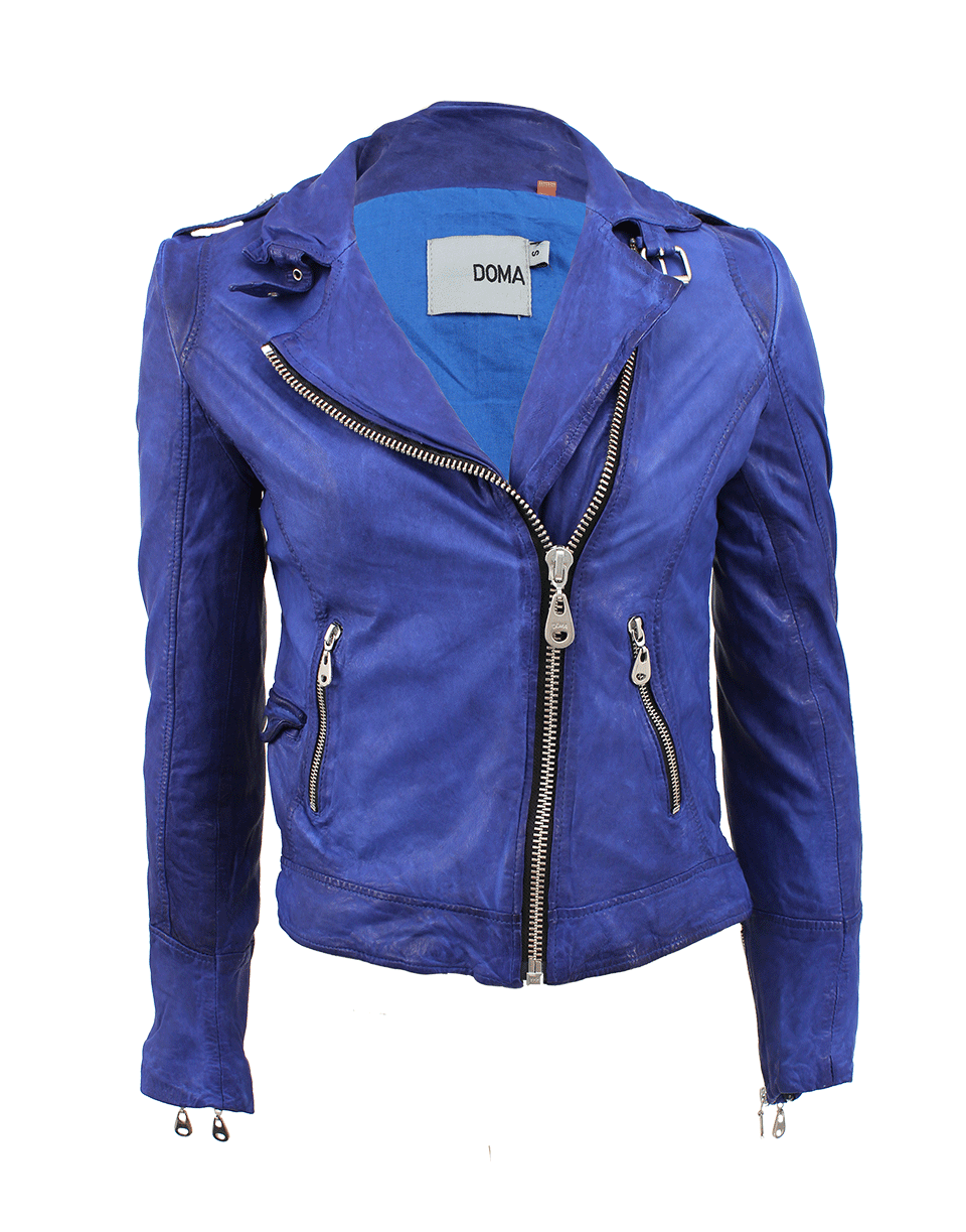 DOMA-Crop Leather Jacket-