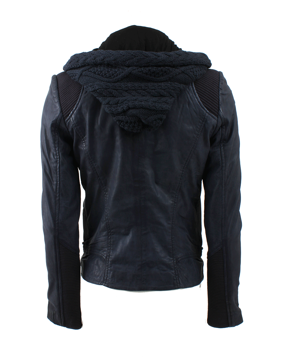 DOMA-Jacket With Ribbing And Detachable Hood-