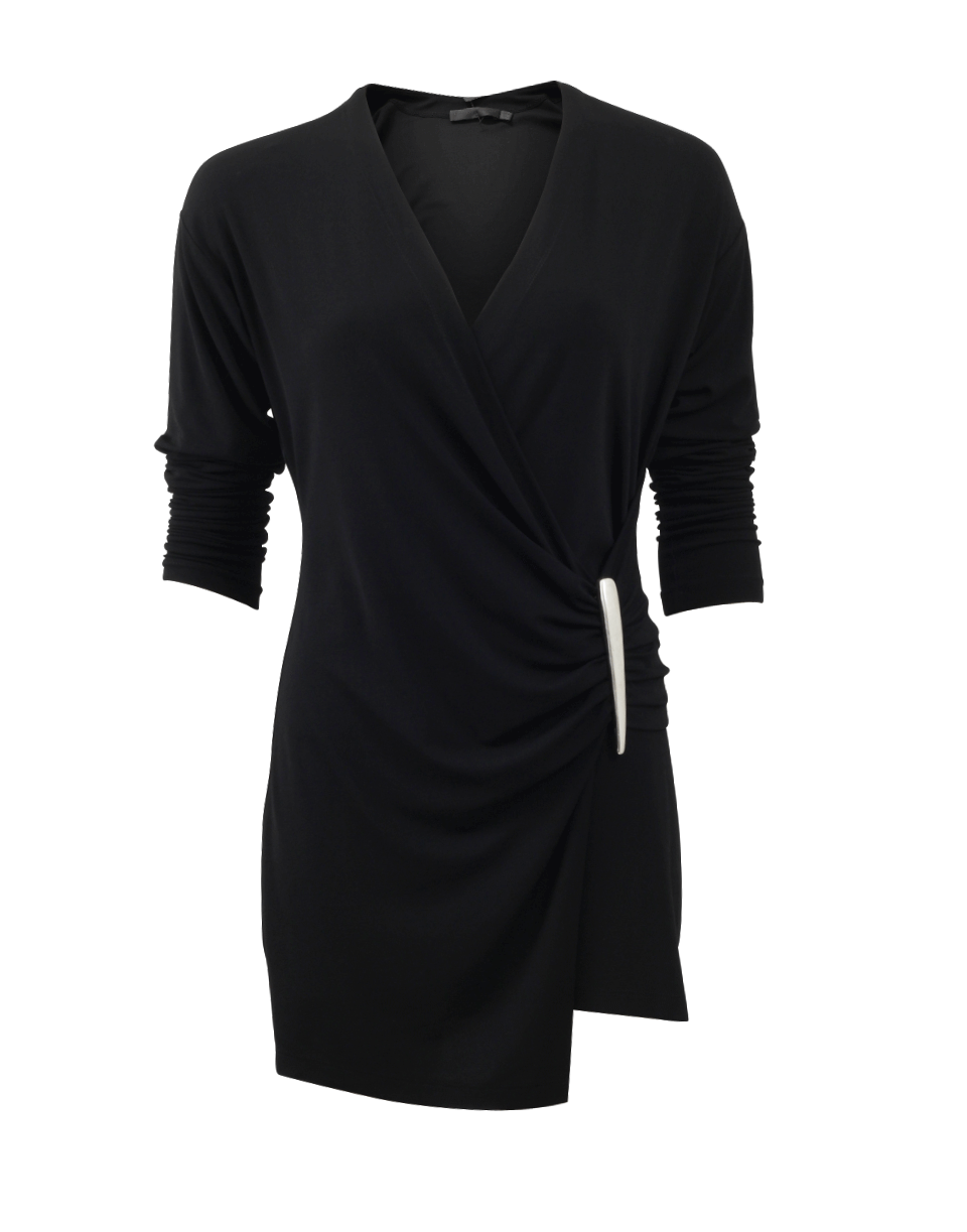 DONNA KARAN-Wrap Top-