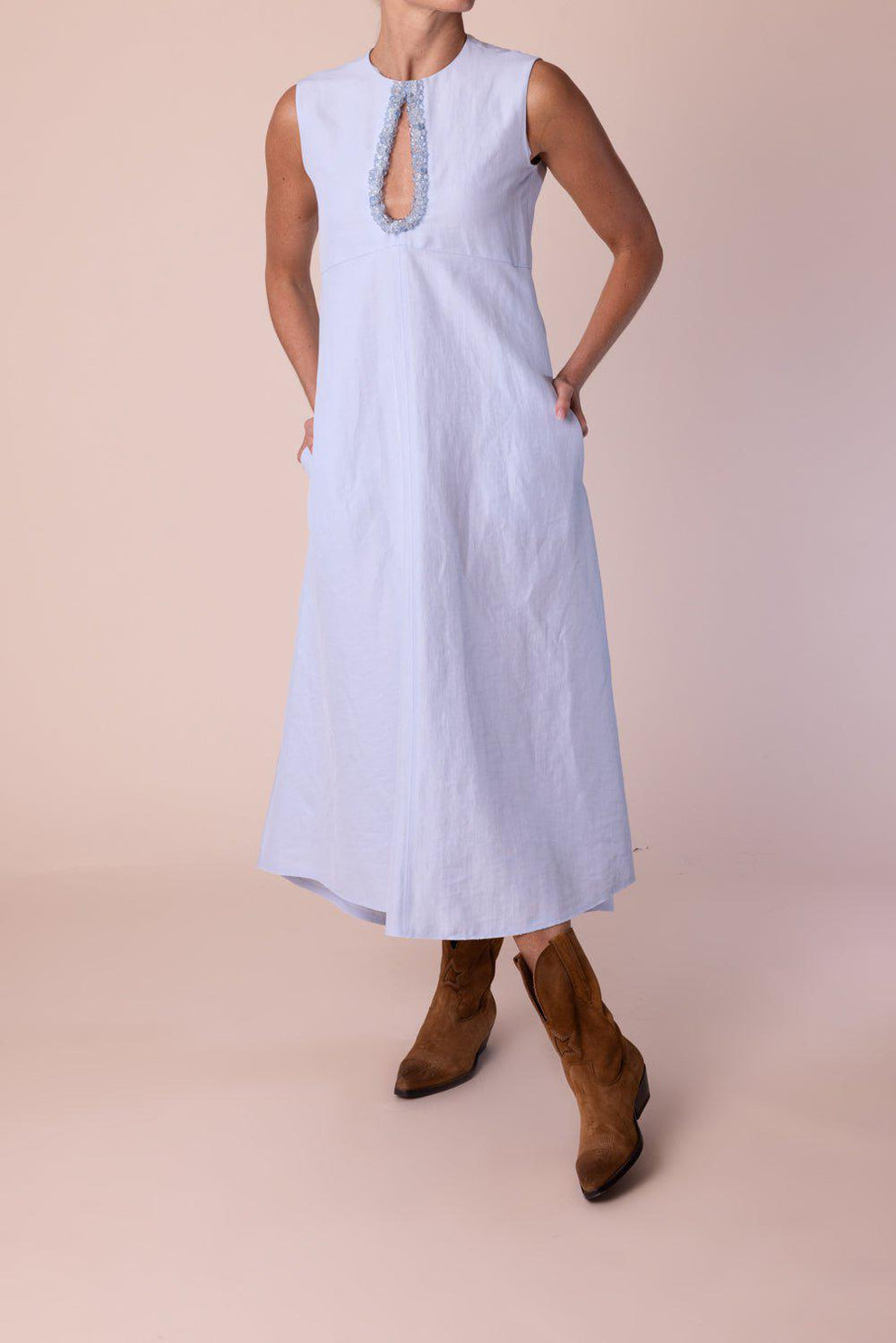 sachin and babi light blue dress Summer Cruise Dress