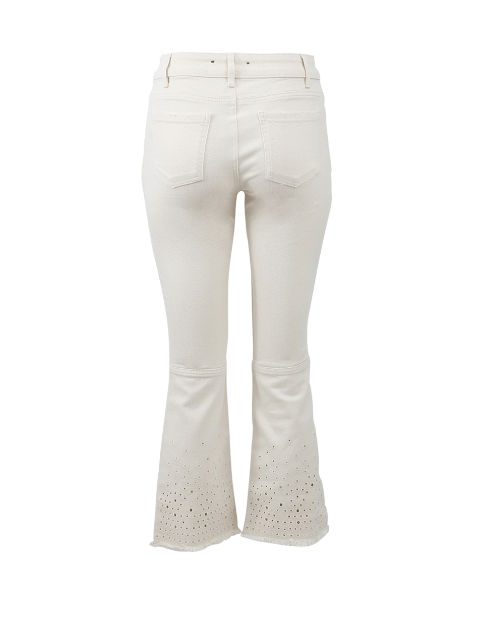 DOROTHEE SCHUMACHER-Cropped Flare Embroidered Jean-