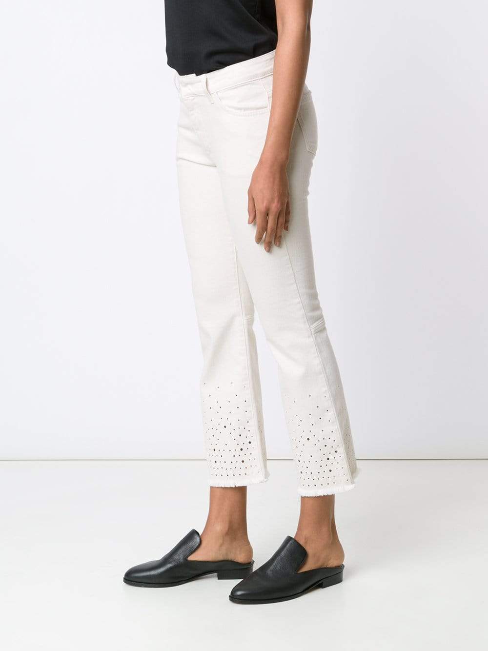 DOROTHEE SCHUMACHER-Cropped Flare Embroidered Jean-
