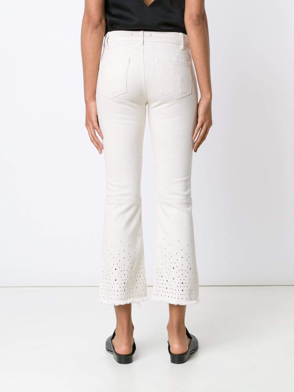 DOROTHEE SCHUMACHER-Cropped Flare Embroidered Jean-