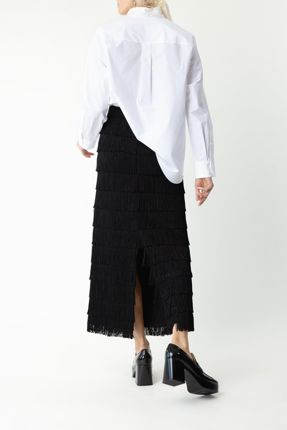 Punto Milano Skirt-PURE BLK-2-CLOTHINGSKIRTMIDI-DOROTHEE SCHUMACHER