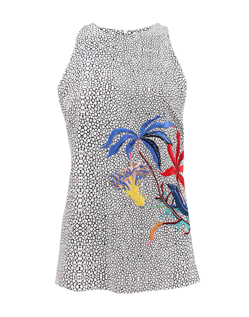 DOROTHEE SCHUMACHER-Sleeveless Floral Embroidered Top-