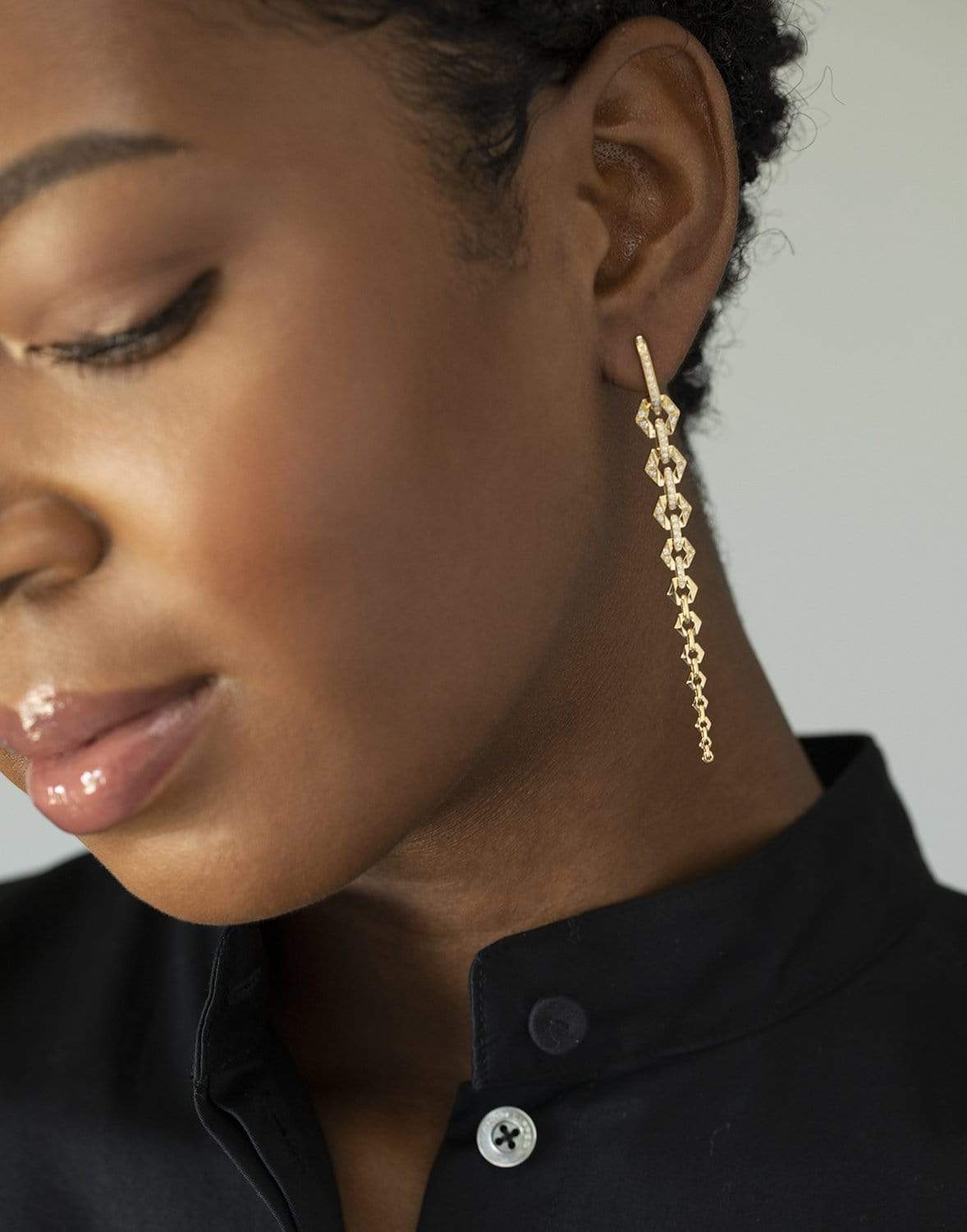 DRIES CRIEL-Bond Flow Earrings-YELLOW GOLD