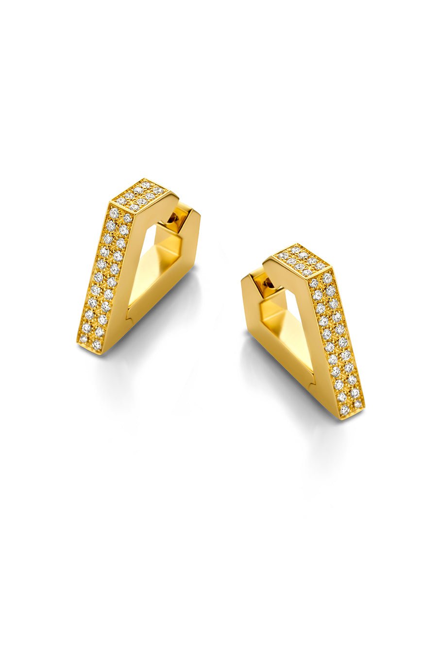 DRIES CRIEL-Brute Maxi Earrings-YELLOW GOLD