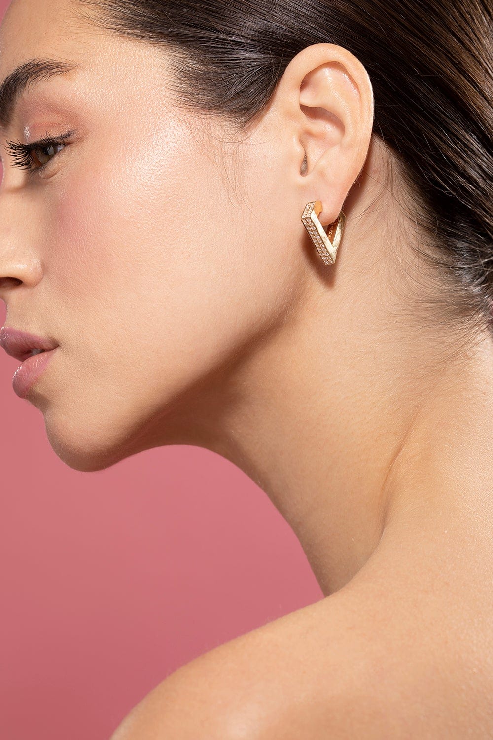 DRIES CRIEL-Large Brute Diamanti Earrings-YELLOW GOLD