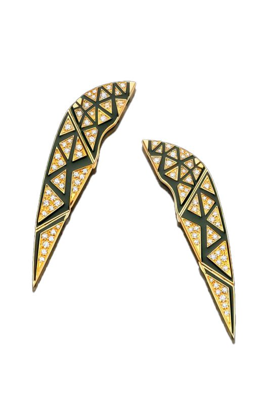 DRIES CRIEL-Sphinx Earrings-YELLOW GOLD
