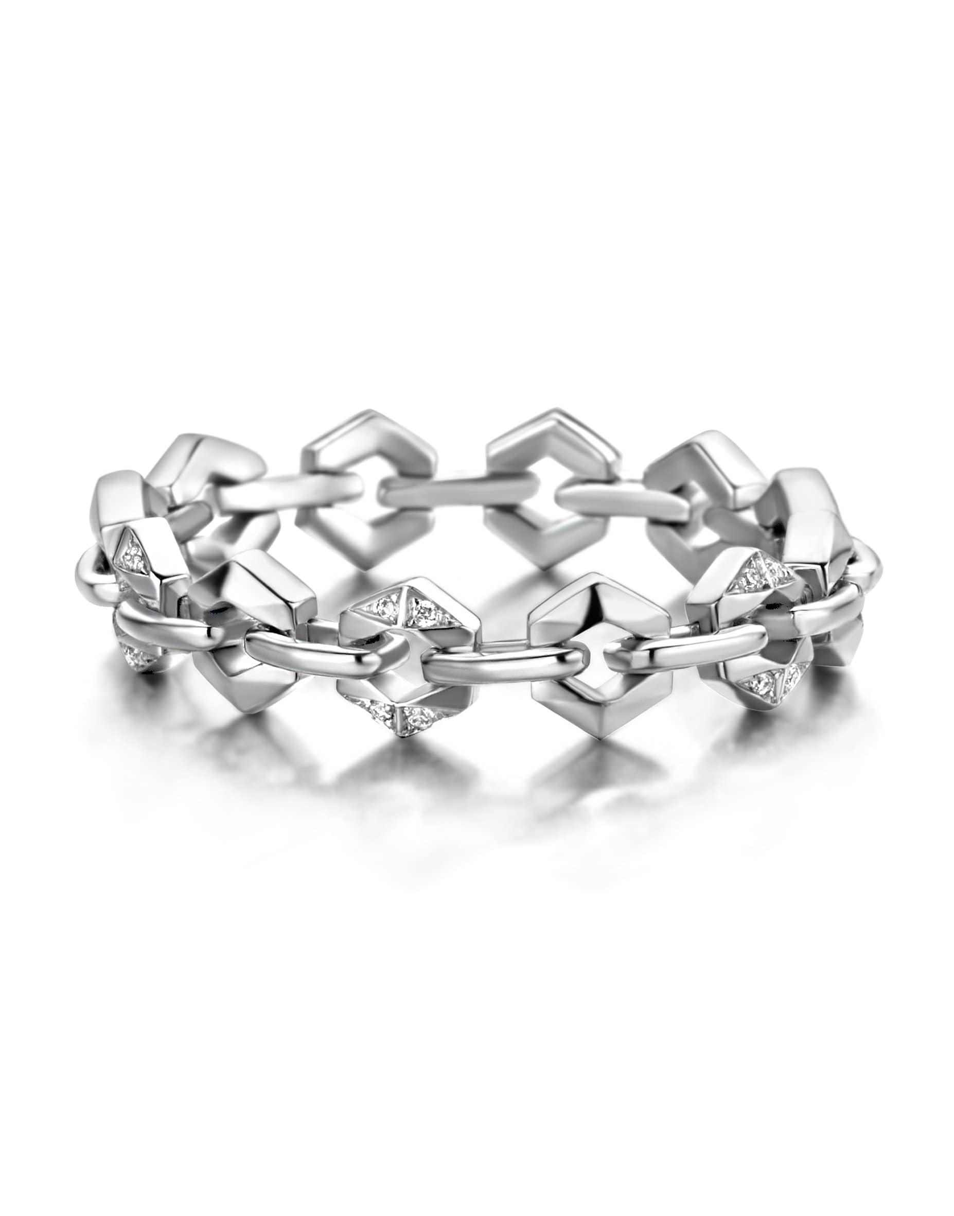 DRIES CRIEL-Bond Signature Mini Diamond Ring-WHITE GOLD