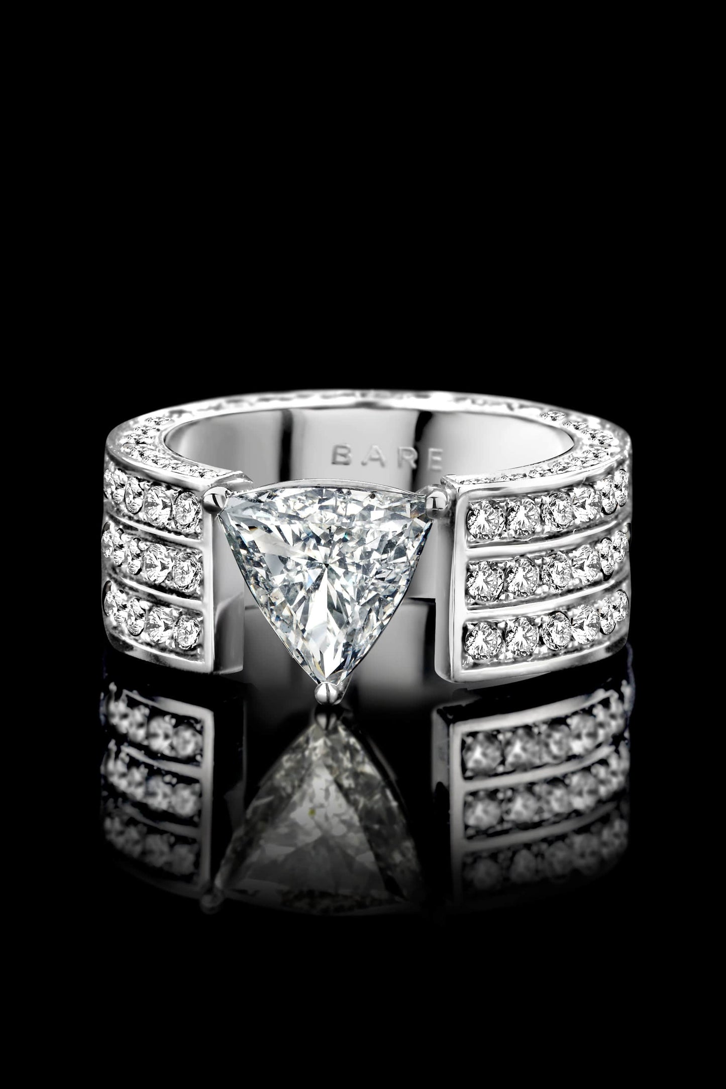 DRIES CRIEL-Brute Trillion Ring-WHITE GOLD