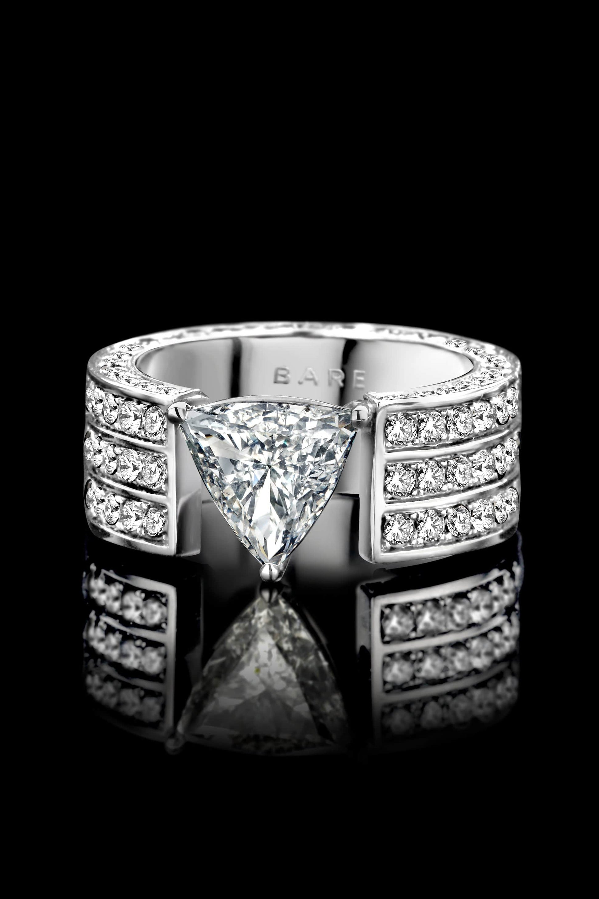 DRIES CRIEL-Brute Trillion Ring-WHITE GOLD