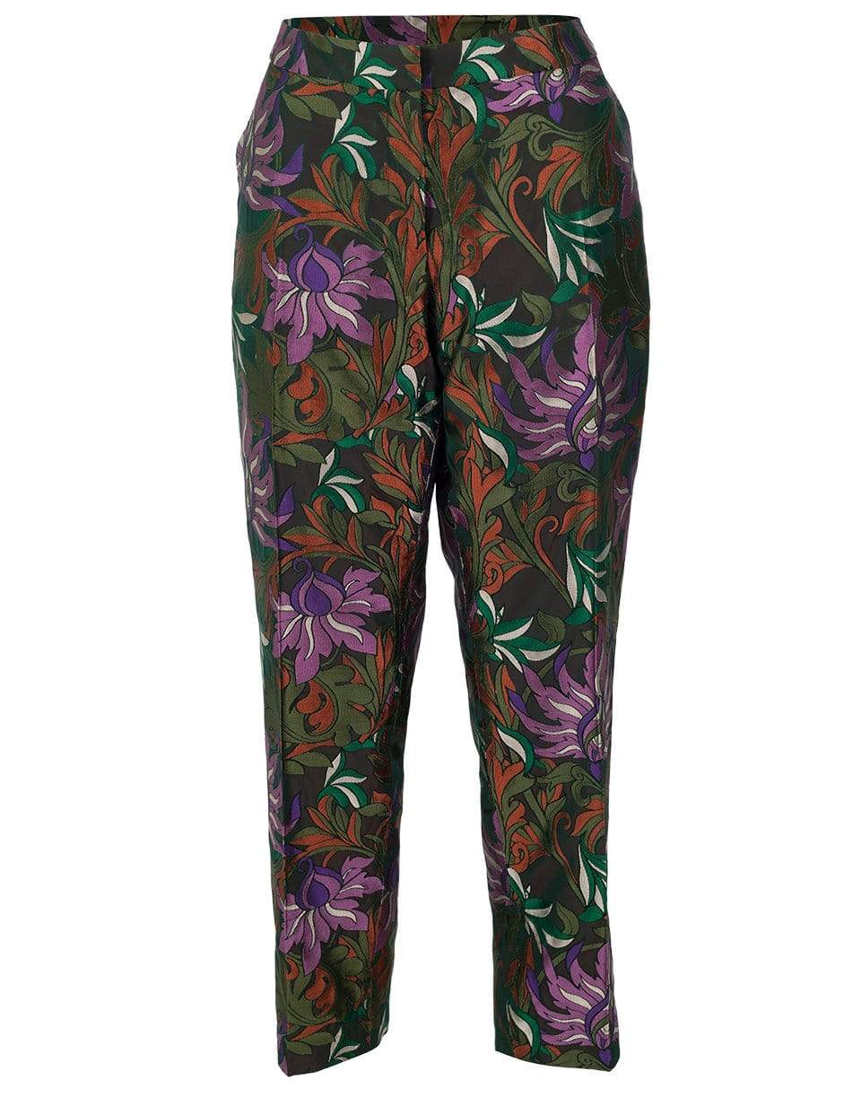 DRIES VAN NOTEN-Poumas Flat Front Floral Trouser-