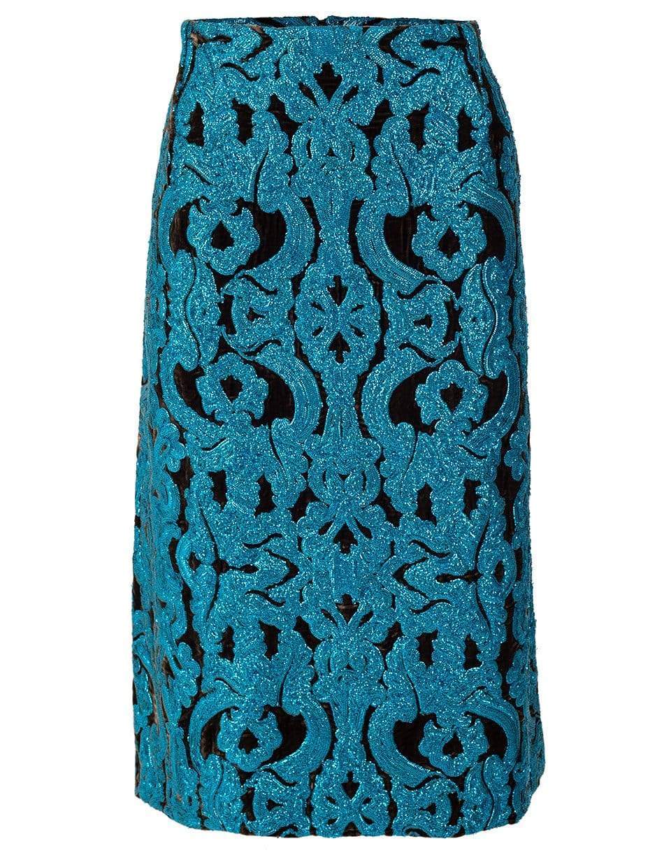 DRIES VAN NOTEN-Salby Embroidered Sequin Skirt-