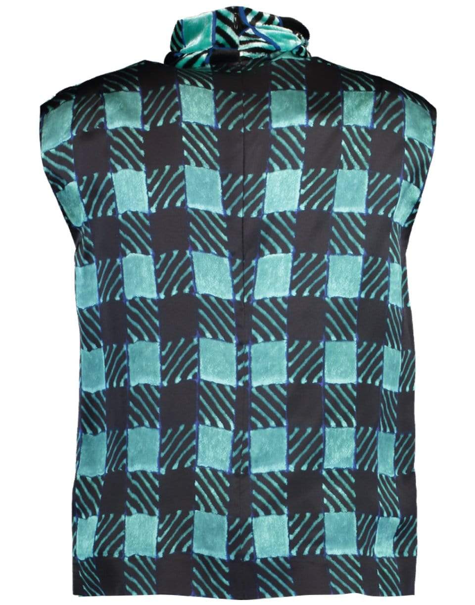 DRIES VAN NOTEN-Chiala Velvet Blouse-TURQ