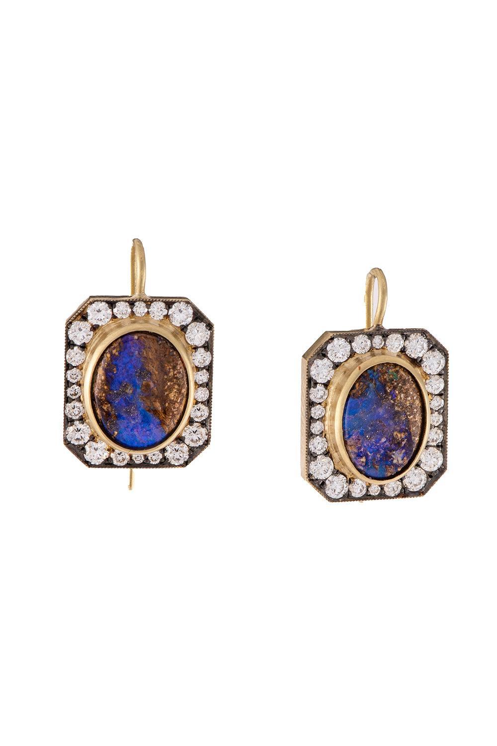 Diamond Opal Renee Earrings-YELLOW GOLD-JEWELRYFINE JEWELEARRING-SYLVA & CIE