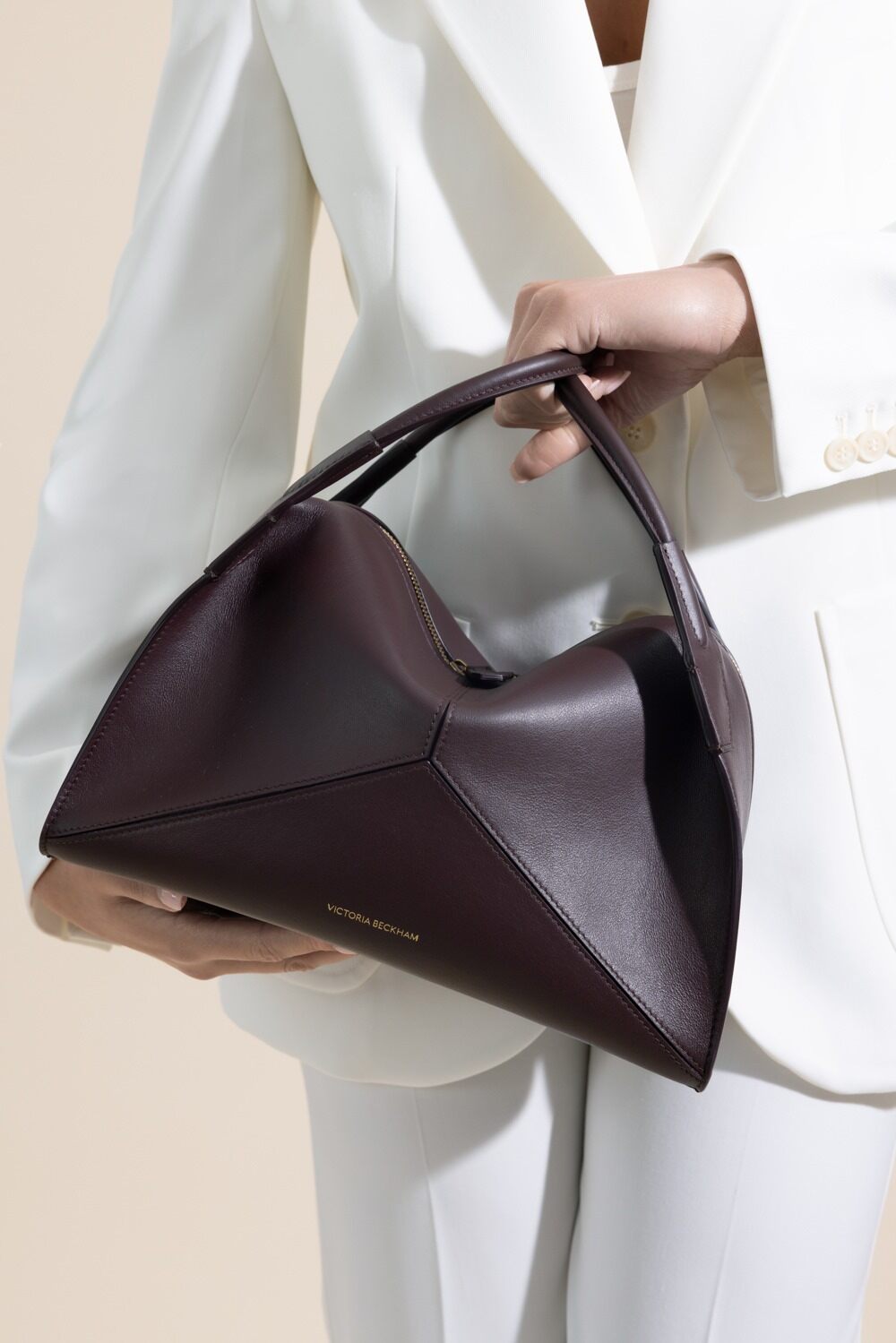Victoria Plie Bag - Burgundy | VICTORIA BECKHAM – Marissa Collections