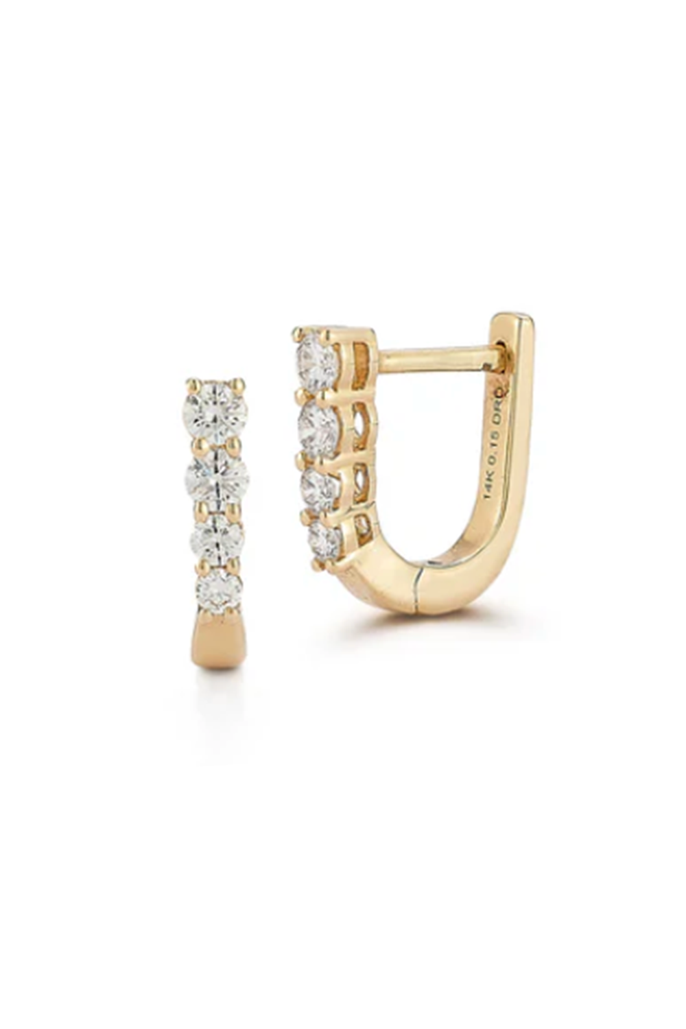 Ava Bea Mini Graduating U Hoop Earrings