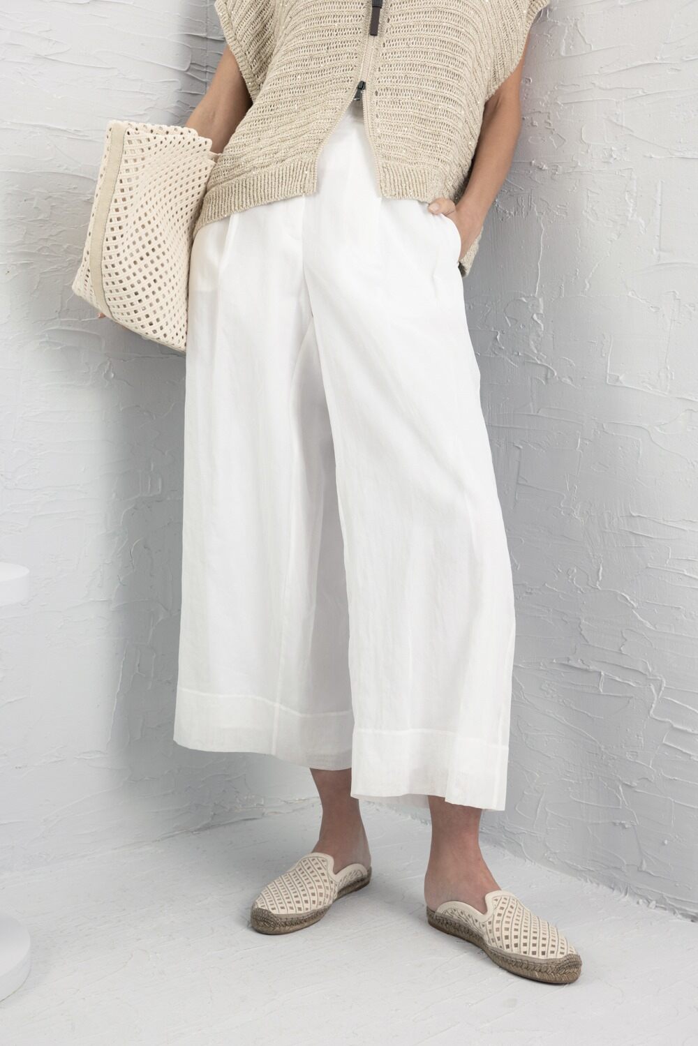 Relaxed Trouser-WHITE-38-CLOTHINGPANTCASUAL-BRUNELLO CUCINELLI