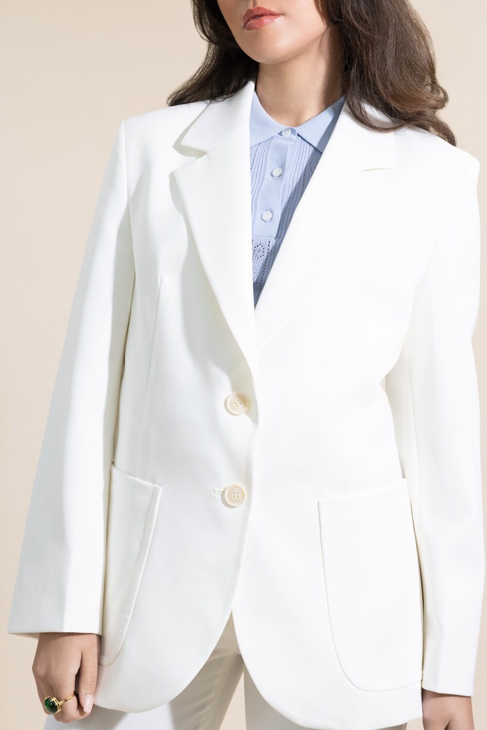 Patch Pocket Jacket-CREAM-4-CLOTHINGJACKETBLAZERS-VICTORIA BECKHAM