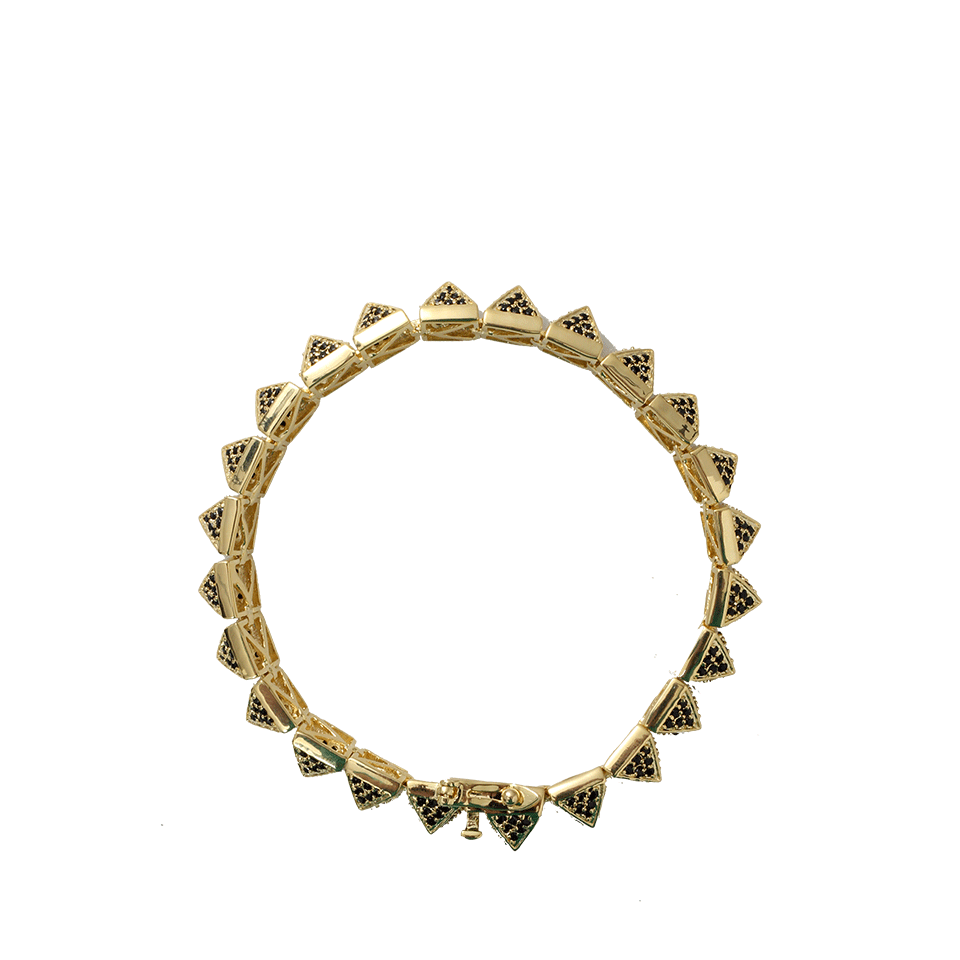 EDDIE BORGO-Pave Small Pyramid Bracelet-JET/GLD