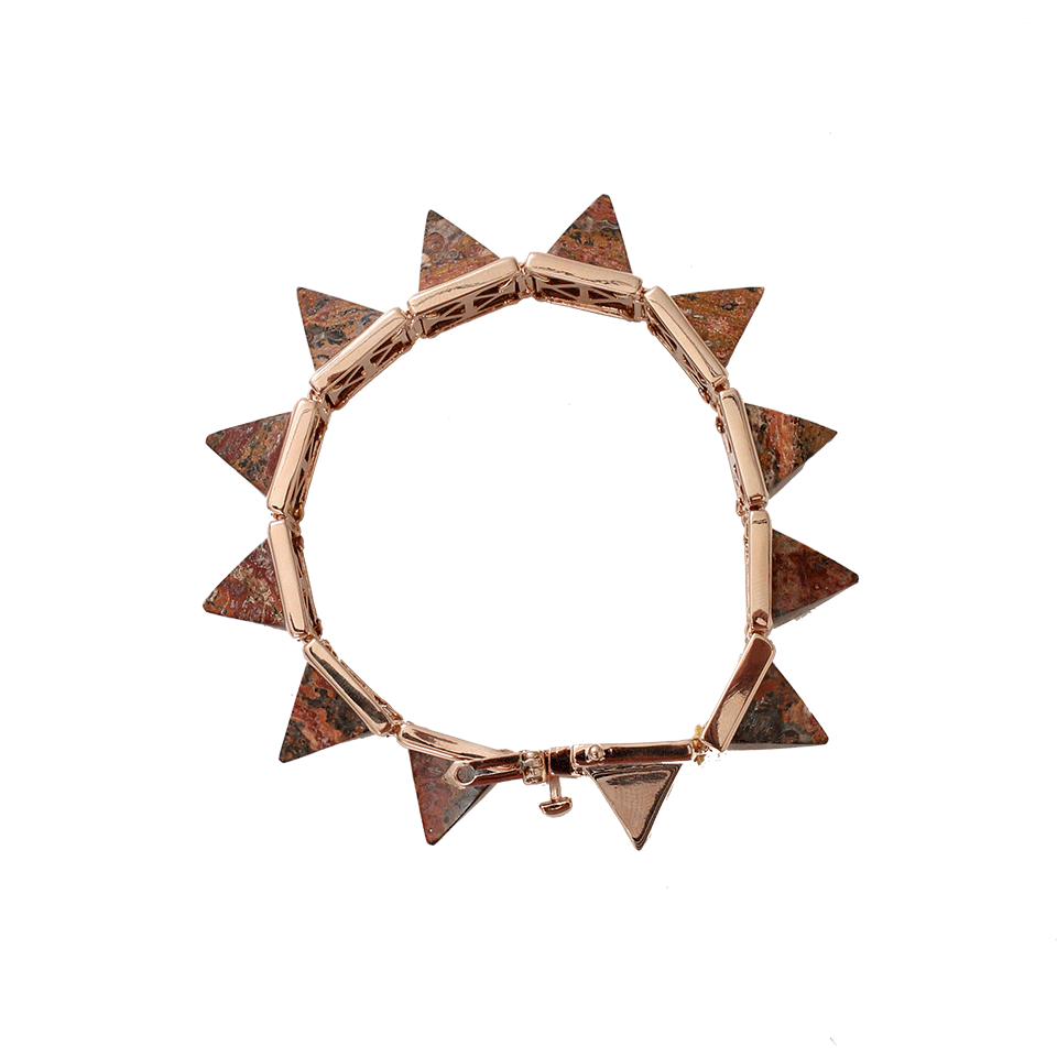 EDDIE BORGO-Gemstone Large Pyramid Bracelet-RG/PNK