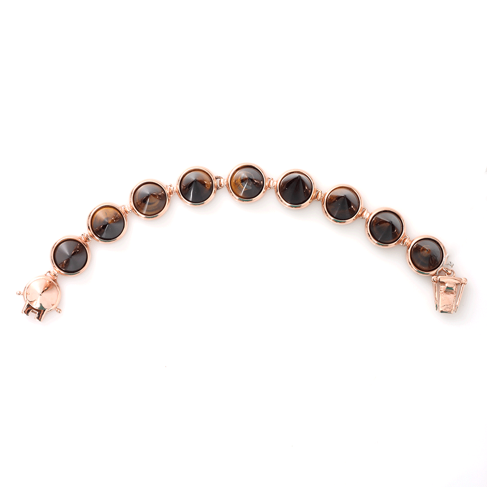 EDDIE BORGO-Gemstone Cone Bracelet-RG/TIGR