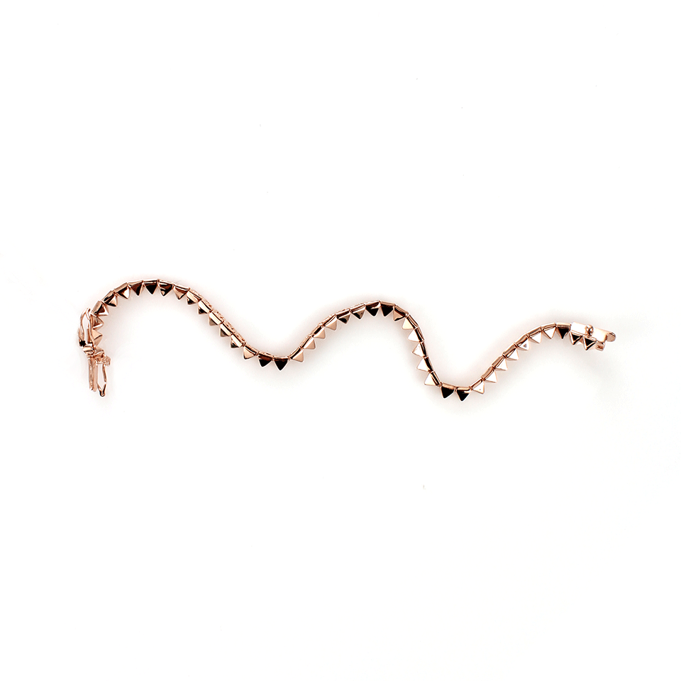 EDDIE BORGO-Pyramid Tennis Bracelet-ROSE GLD