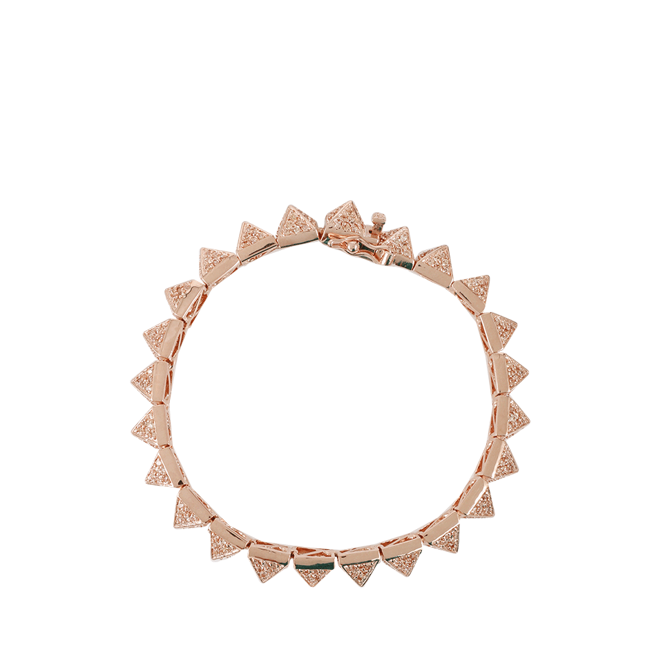 EDDIE BORGO-Small Pave Pyramid Bracelet-ROSE GOLD